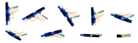 X-ray example of a pistol: slide back without magazine and without bullets